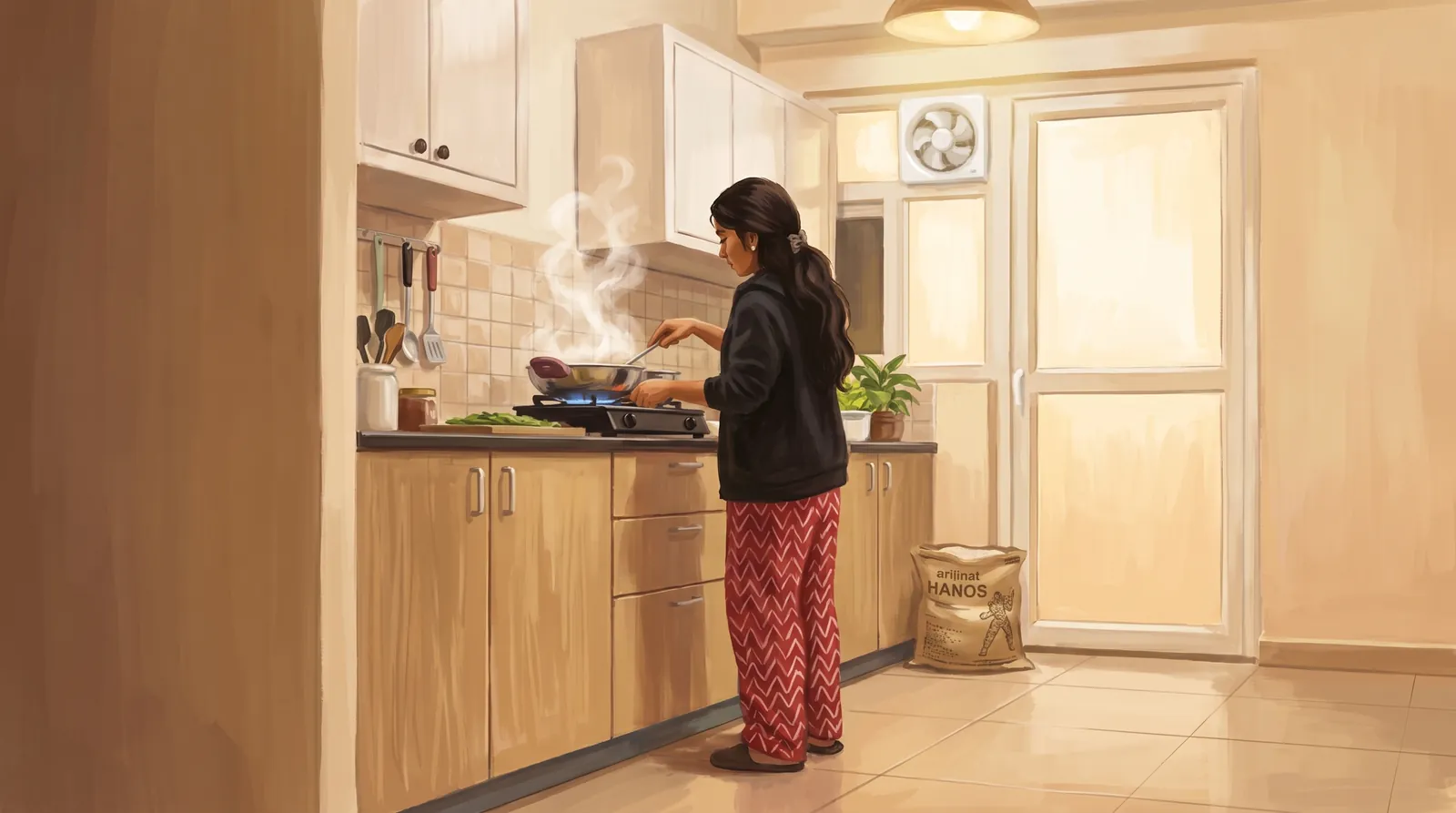 the kitchen started smelling like home